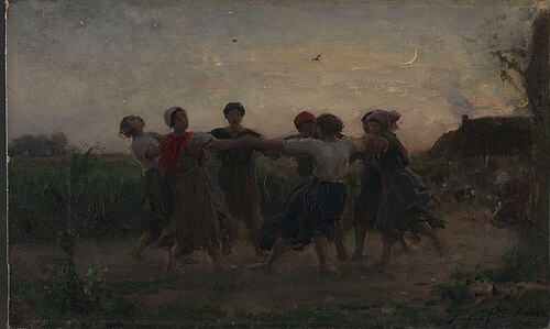 Midsummer Night Dance in Courrières, 1875, Jules Breton