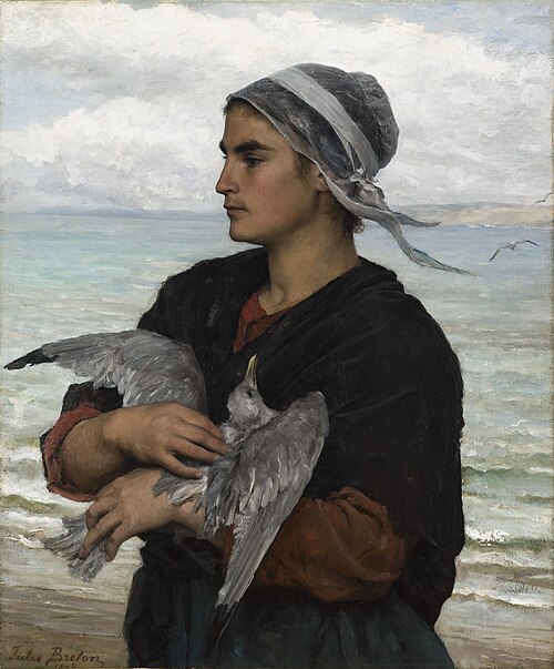 The Wounded Seagull, 1878, Jules Breton