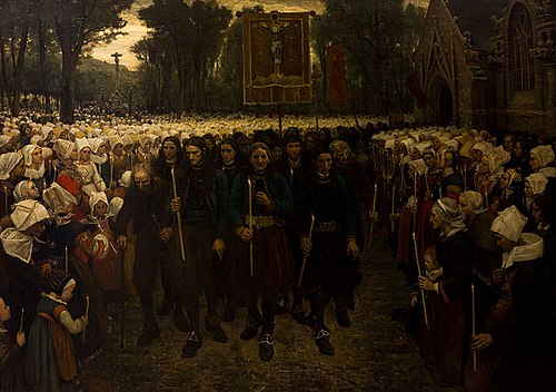 Procession of Pardon in Brittany, 1869, Jules Breton
