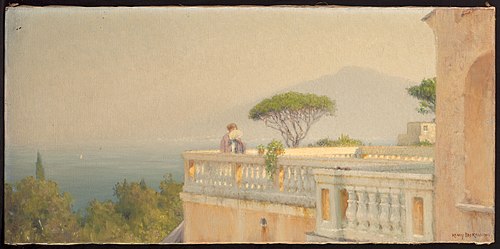 Terrasse de l'hôtel Cocumella, 1913, Henry Brokmann