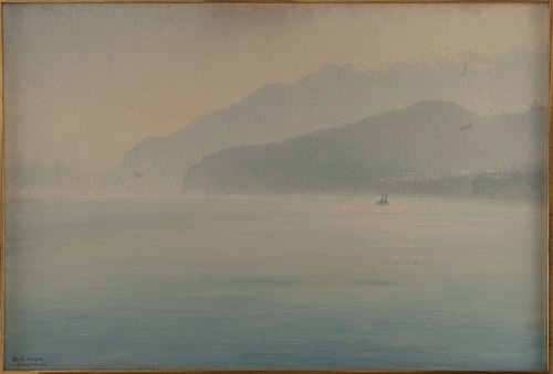 Côte de Sorrente, bleu et argent, 1913, Henry Brokmann