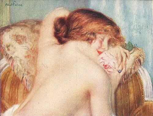 reclining nude, , Abel Faivre