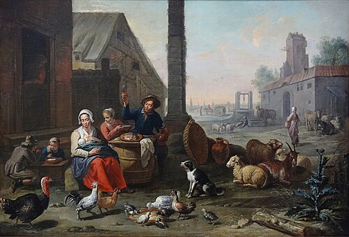 Le repas à la ferme, 1650, Abraham Willemsens