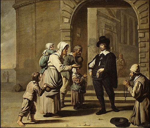 Beggars at a Doorway, 1650, Abraham Willemsens