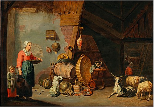 Peasants in a barn, 1650, Abraham Willemsens