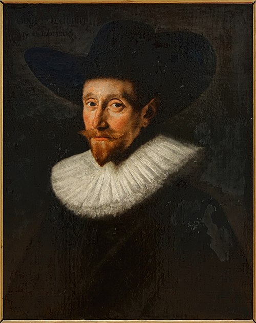 Portrait d'homme coiffé d'un large feutre noir, 1632, Abraham de Vries