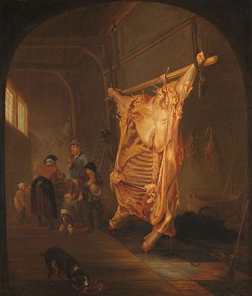 La Carcasse de bœuf, 1635, Abraham van den Hecken