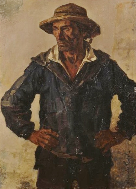 Gourlaouen, pêcheur de Pont-Aven, 1911, Achille Granchi-Taylor