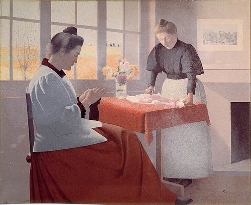 Devant la fenêtre, 1899, Achille Laugé