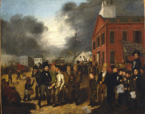 First State Election in Detroit, Michigan, 1837, 1837, Thomas Mickell Burnham