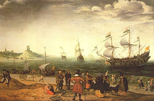 Coastal Landscape with Ships, 1616, Adam Willaerts