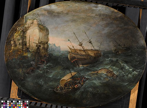 Naufrage au large d'une côte rocheuse, 1614, Adam Willaerts