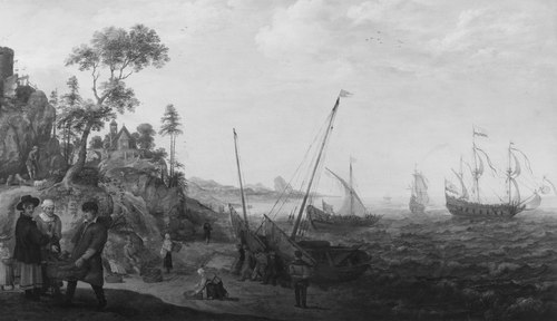 Rocky Coast with Ships and Figures, 1627, Adam Willaerts