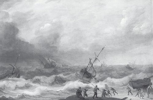 Stormy Sea with many Ships, 1638, Adam Willaerts