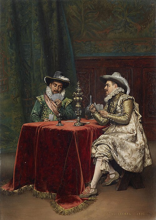 A winning hand, , Adolphe-Alexandre Lesrel