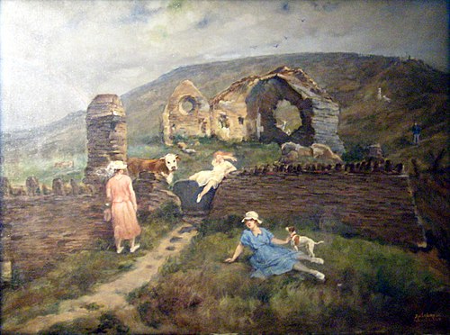 Carteret, Young Women at the Old Saint-Germain Church, , Adolphe Lalyre