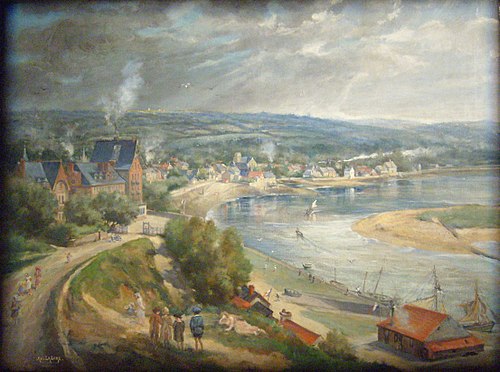 Carteret viewed from the Castle of Sirènes, , Adolphe Lalyre