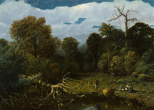 Paisagem à beira rio (atribuído), 1870, Adolphe Martial Potémont