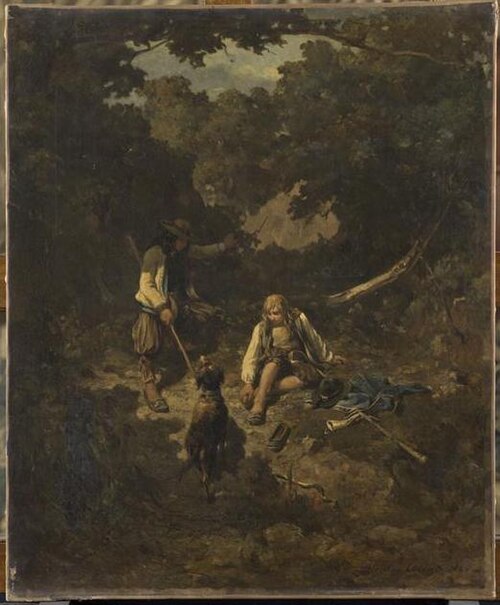 Pâtres bas-bretons, 1845, Adolphe Pierre Leleux