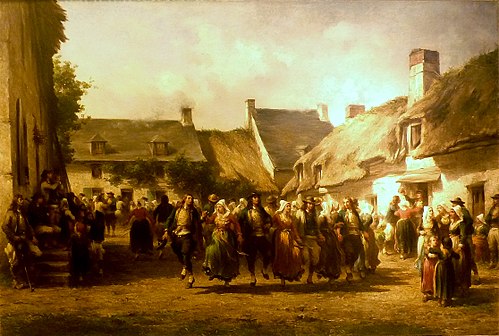 Une noce en Bretagne, 1863, Adolphe Pierre Leleux