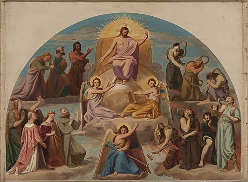 Esquisse pour l'église Sainte-Elisabeth : Le Jugement Dernier, 1843, Adolphe Roger