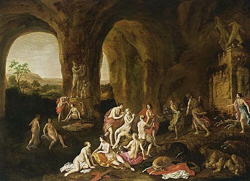 Diana and Her Nymphs, 1651, Adriaen van Nieulandt the youn