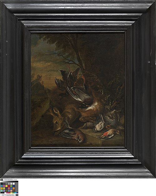 Stilleven met jachtbuit, 1670, Adrian de Gryef