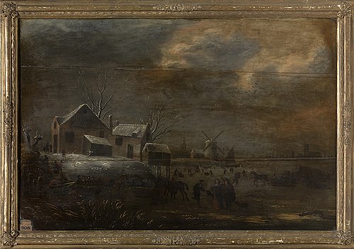 Winterlandschap met ijspret, 1640, Adrian de Gryef