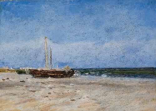 Skagen Sønderstrand on a windy day., 1882, Oscar Björck