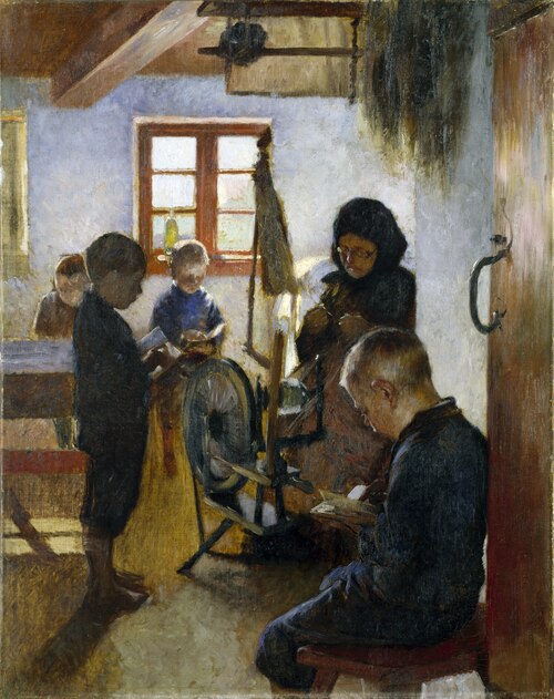 In the Village School, 1884, Oscar Björck