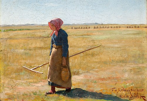 Harvesting girl, 1883, Oscar Björck