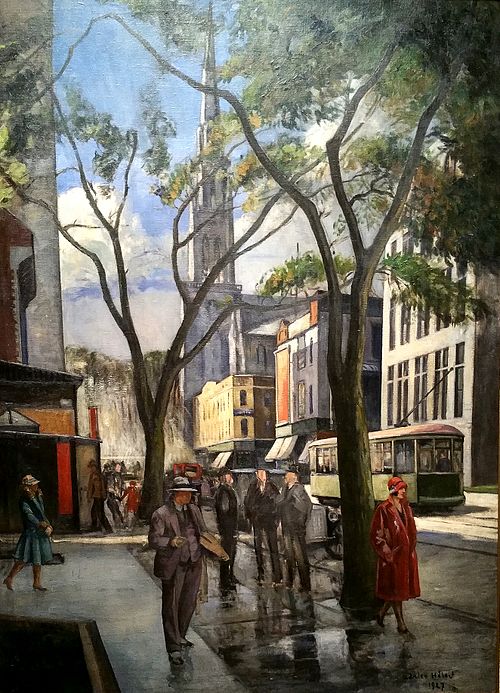 Rue Saint-Denis, 1927, Adrien Hébert