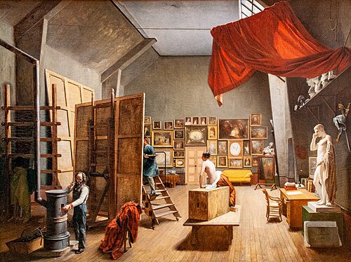 L'atelier d'Abel de Pujol, 1836, Adrienne Marie Louise Grandpierre-Deverzy