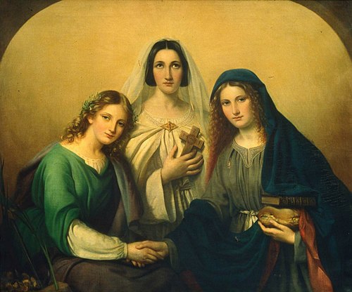 Faith, Hope and Charity, 1840, Adèle Kindt