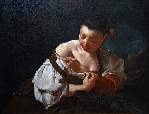 Peasant Girl Catching a Flea, 1715, Giovanni Battista Piazzetta