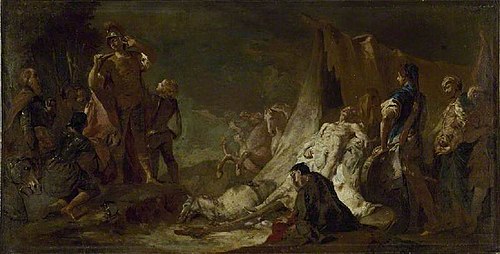 The death of Darius, 1745, Giovanni Battista Piazzetta