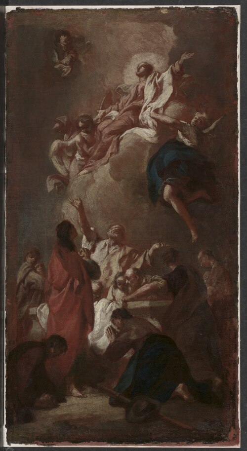 Sketch for "The Assumption of the Virgin" (for St. James, Zbraslav, near Prague)?, 1744, Giovanni Battista Piazzetta