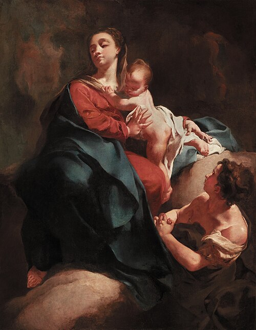 Madonna and Child with an Adoring Figure, 1715, Giovanni Battista Piazzetta