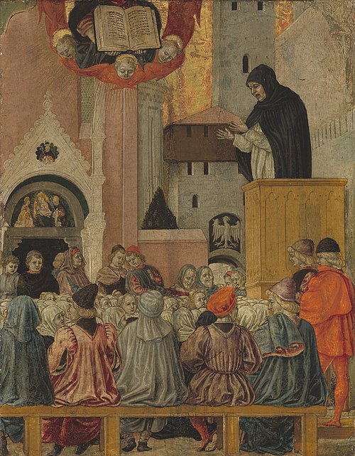 A Dominican Preaching, 1470, Agnolo degli Erri