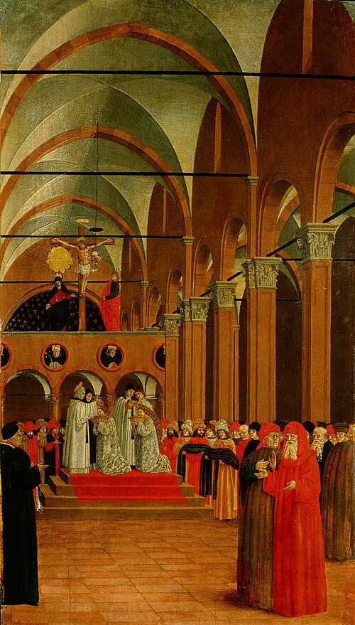 Szene aus dem Leben des Hl. Vinzenz Ferrer: Der Heilige bekehrt und tauft Sarazenen und Juden, , Agnolo degli Erri