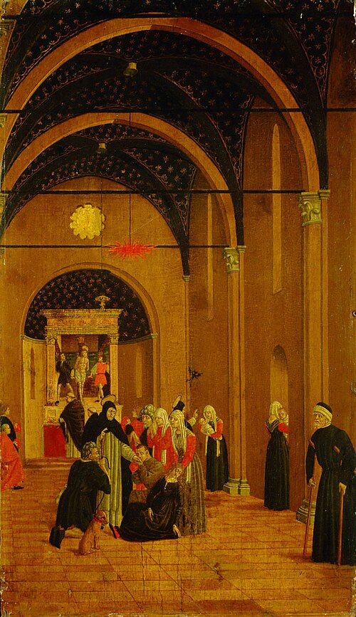 Szene aus dem Leben des Hl. Vinzenz Ferrer: Kranke werden durch den Segen des Heiligen geheilt, , Agnolo degli Erri