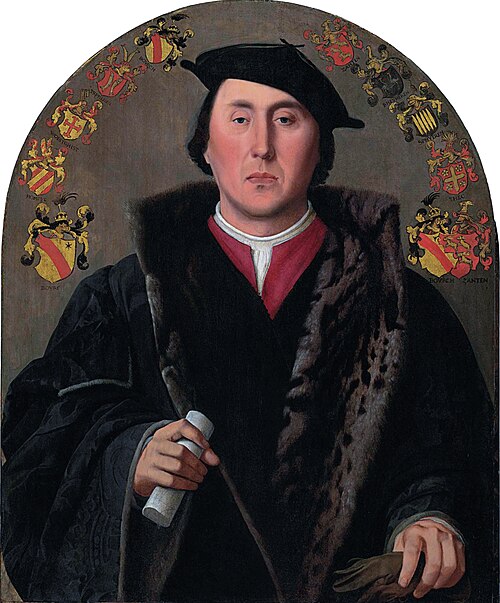 Portrait of Joost Aemsz. van der Burch (died 1570), 1541, Jan van Scorel
