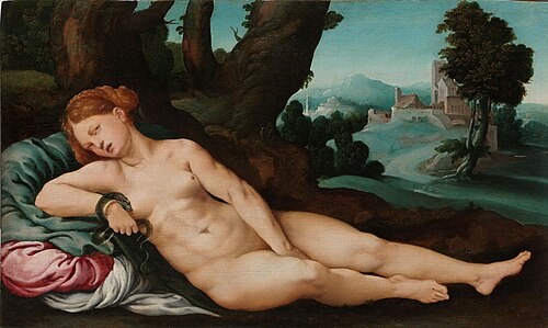 Cléopâtre mourante, 1520, Jan van Scorel