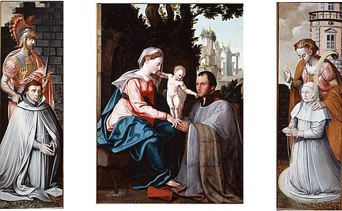 Drieluik van de familie De Visscher van der Gheer, 1555, Jan van Scorel