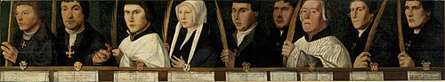 Porträts von neun Mitgliedern der Utrechter Jerusalembruderschaft, 1535, Jan van Scorel