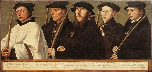 Five Members of the Utrecht Brotherhood of Jerusalem Pilgrims, 1541, Jan van Scorel