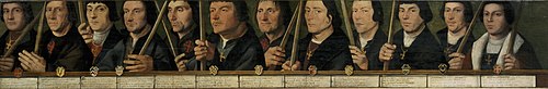 Portretten van twaalf leden van de Utrechtse Jeruzalembroederschap, 1525, Jan van Scorel
