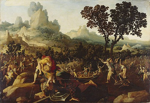 David and Goliath, 1537, Jan van Scorel