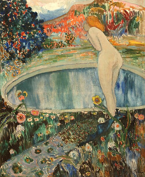 Femme nue dans un parc, 1943, Aizik Feder