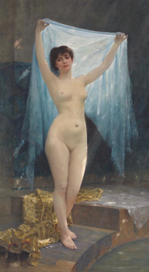 Nu avec un voile, 1883, Albert Aublet